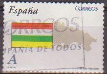 España 2010 4525 Sello º Banderas y Mapas Autonomias La Rioja Bandera Timbre Espagne Spain Spagna